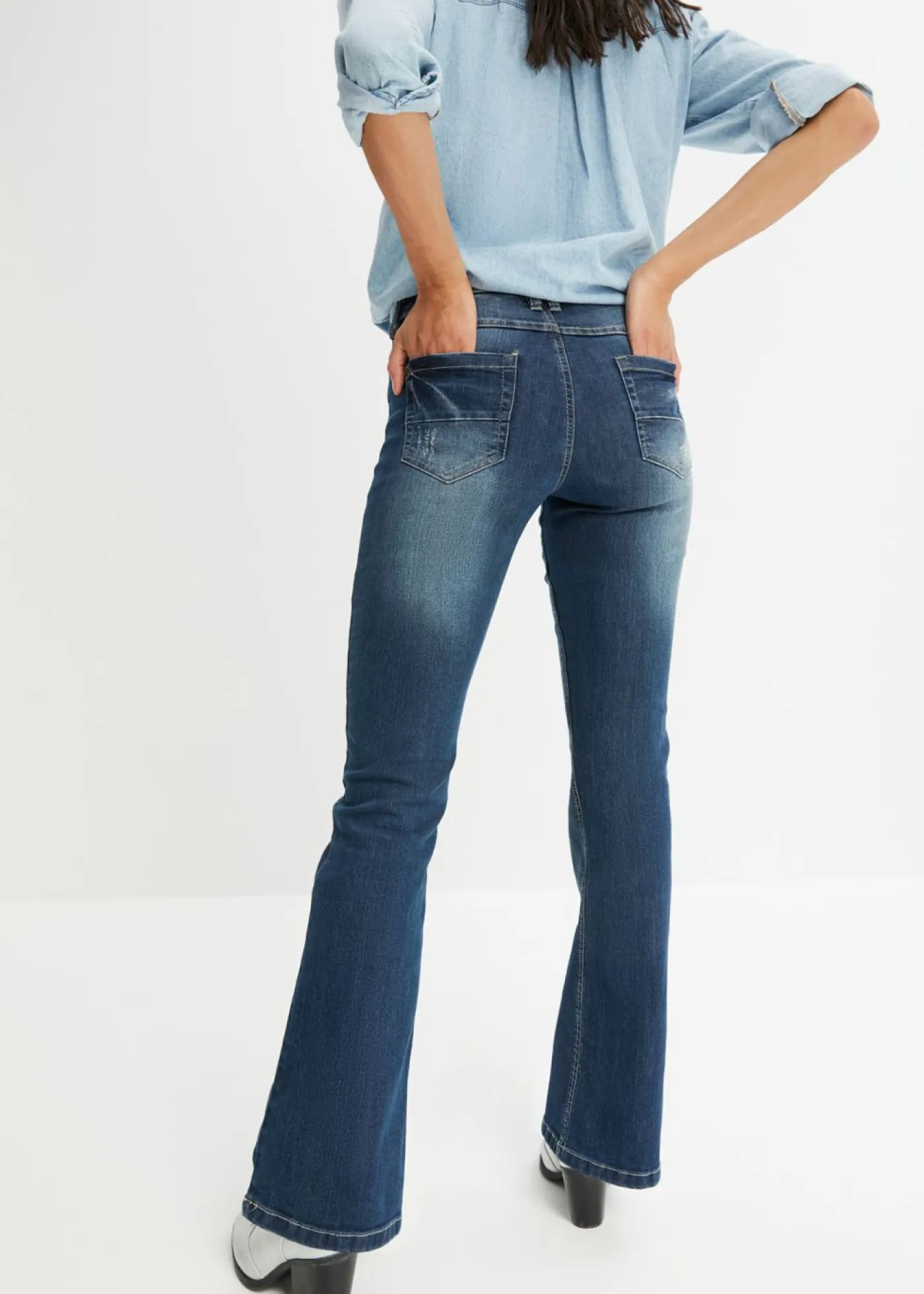 Best Vaquero bootcut con efecto descolorido Mujer Vaqueros