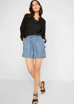 Best Vaquero corto ligero con lino Mujer Shorts