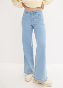 Hot Vaquero de pernera ancha, mid waist, elástico Mujer Vaqueros
