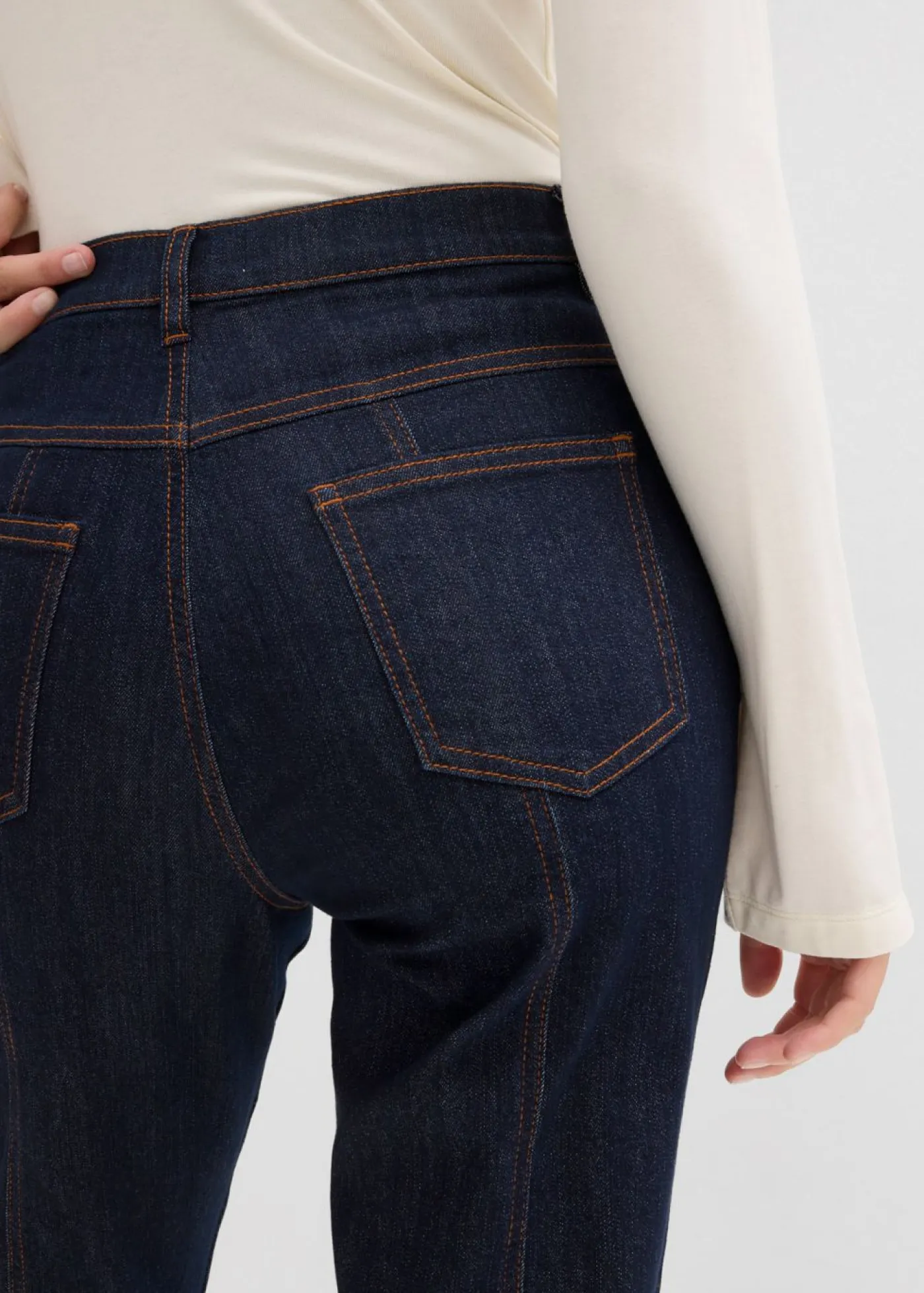 Clearance Vaquero mom, high waist, elásticos Mujer Vaqueros