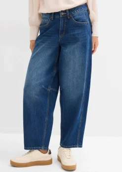 Clearance Vaqueros abullonados con talle medio Mujer Vaqueros
