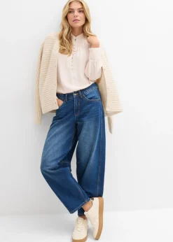 Clearance Vaqueros abullonados con talle medio Mujer Vaqueros