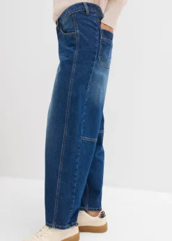 Clearance Vaqueros abullonados con talle medio Mujer Vaqueros