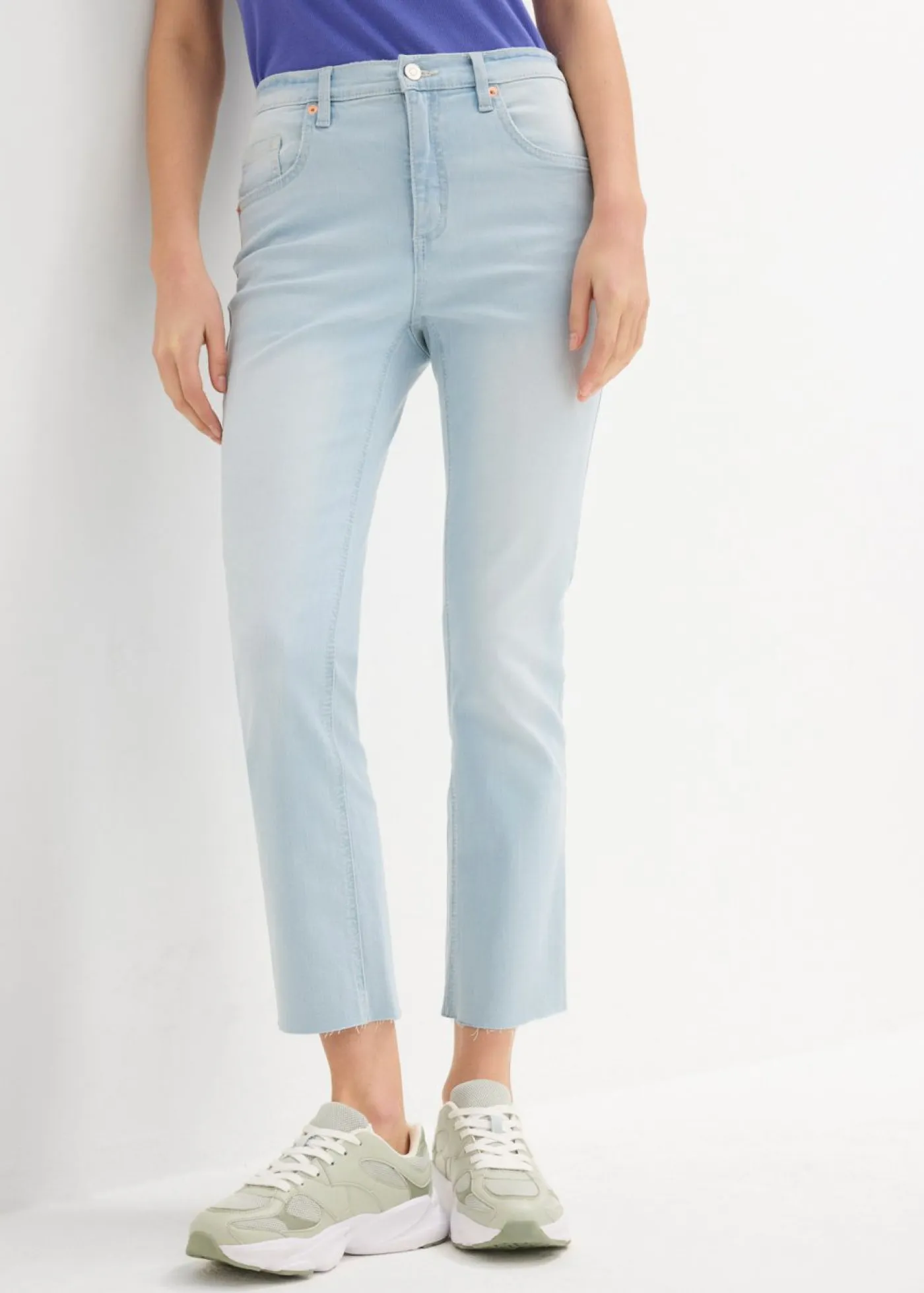 New Vaqueros acampanados, high waist, cropped Mujer Vaqueros