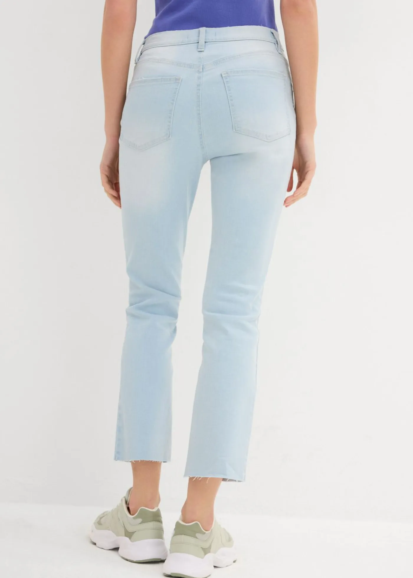 New Vaqueros acampanados, high waist, cropped Mujer Vaqueros