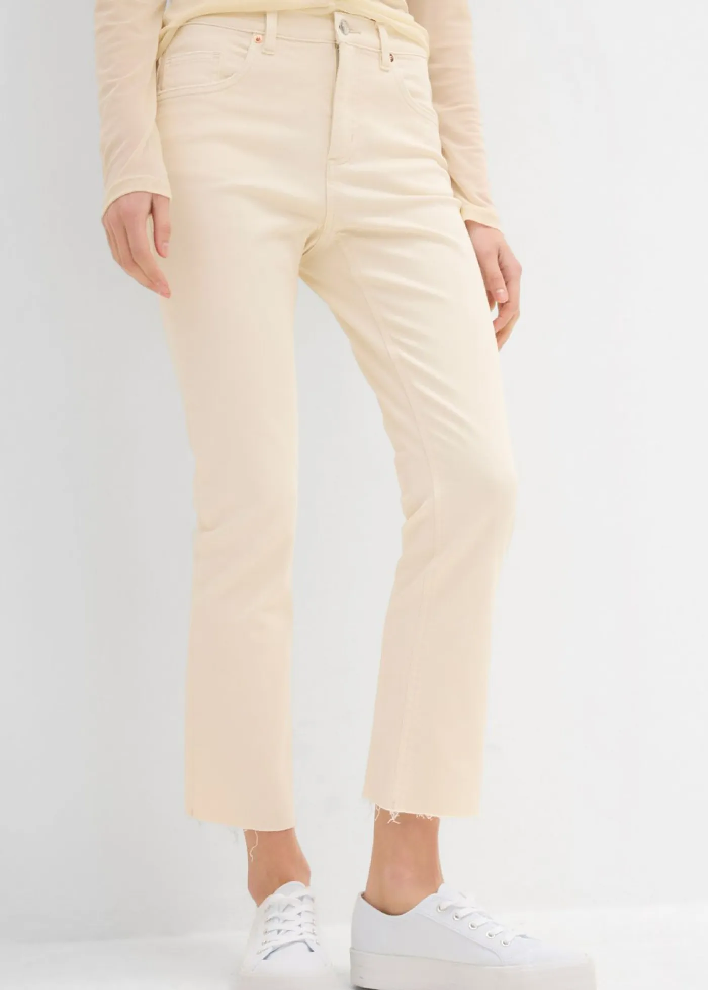 Clearance Vaqueros acampanados, high waist, cropped Mujer Vaqueros