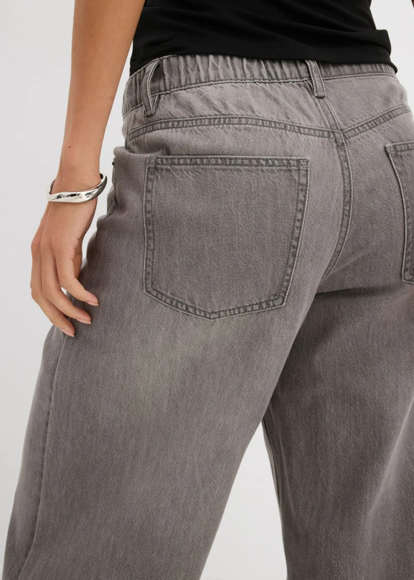 New Vaqueros anchos de talle medio con cinturilla cómoda Mujer Vaqueros|Tallas Pequeñas