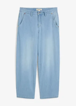 Clearance Vaqueros balloon, mid waist, super soft, cropped Mujer Vaqueros