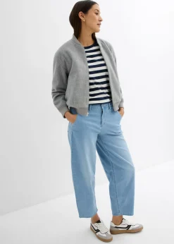 Clearance Vaqueros balloon, mid waist, super soft, cropped Mujer Vaqueros
