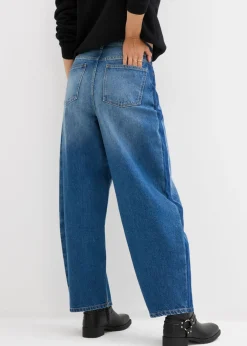 Hot Vaqueros barrel, high waist, cropped Mujer Vaqueros