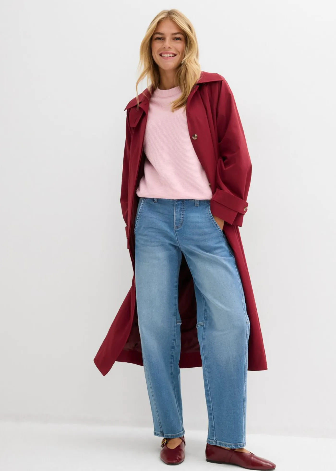 Hot Vaqueros barrel, mid waist Mujer Vaqueros|Tallas Pequeñas