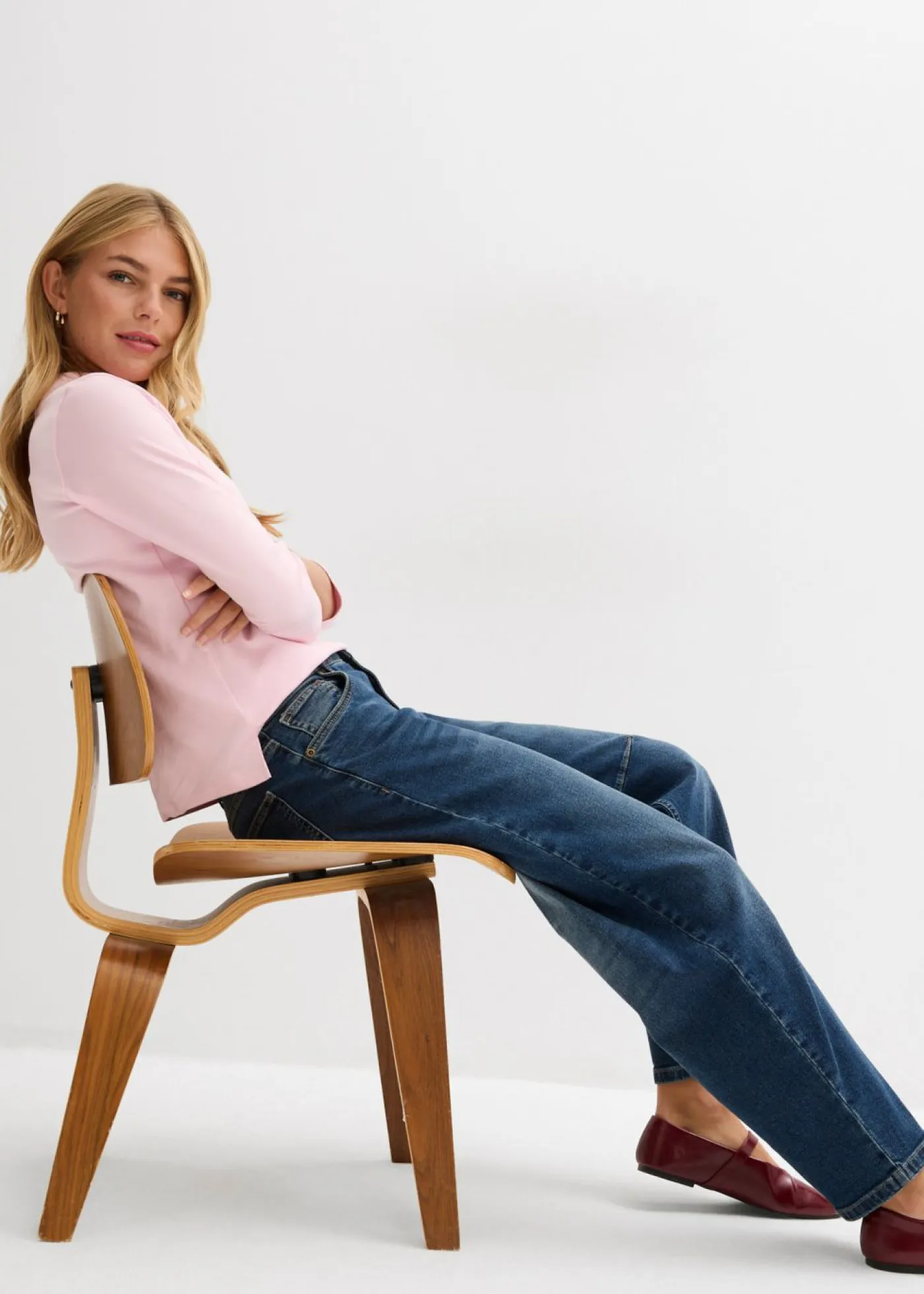 Outlet Vaqueros barrel, mid waist Mujer Vaqueros|Tallas Pequeñas