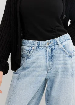 Clearance Vaqueros barrel, mid waist, low stretch, cropped Mujer Vaqueros