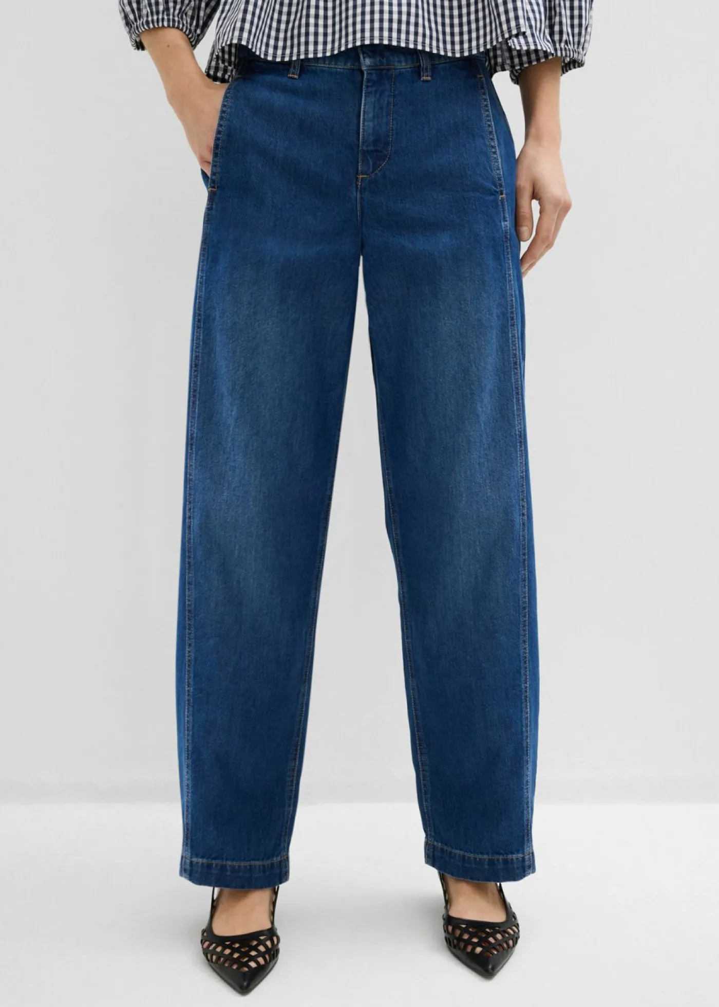 Sale Vaqueros barrel, mid waist Mujer Vaqueros|Novedades