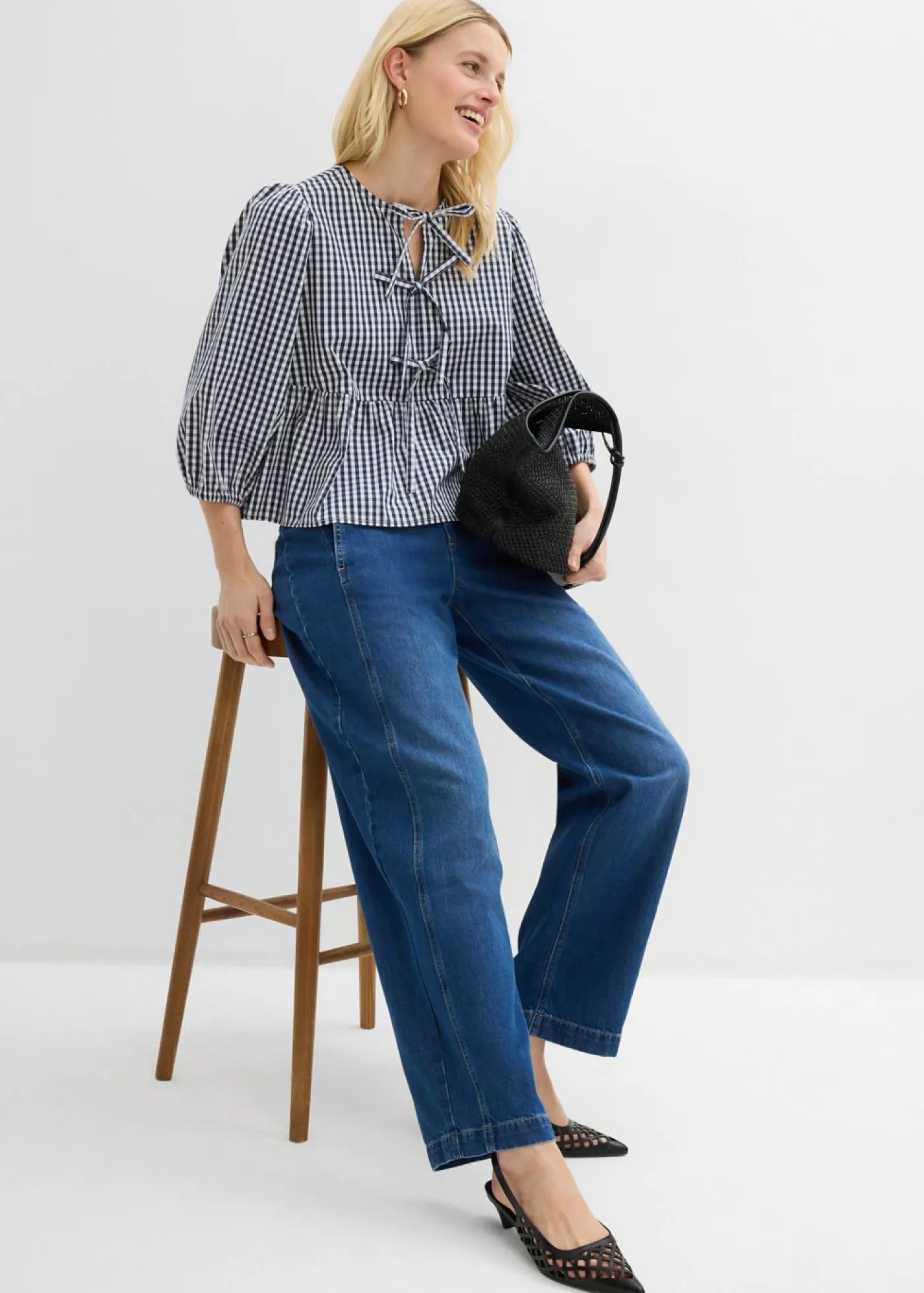 Sale Vaqueros barrel, mid waist Mujer Vaqueros|Novedades