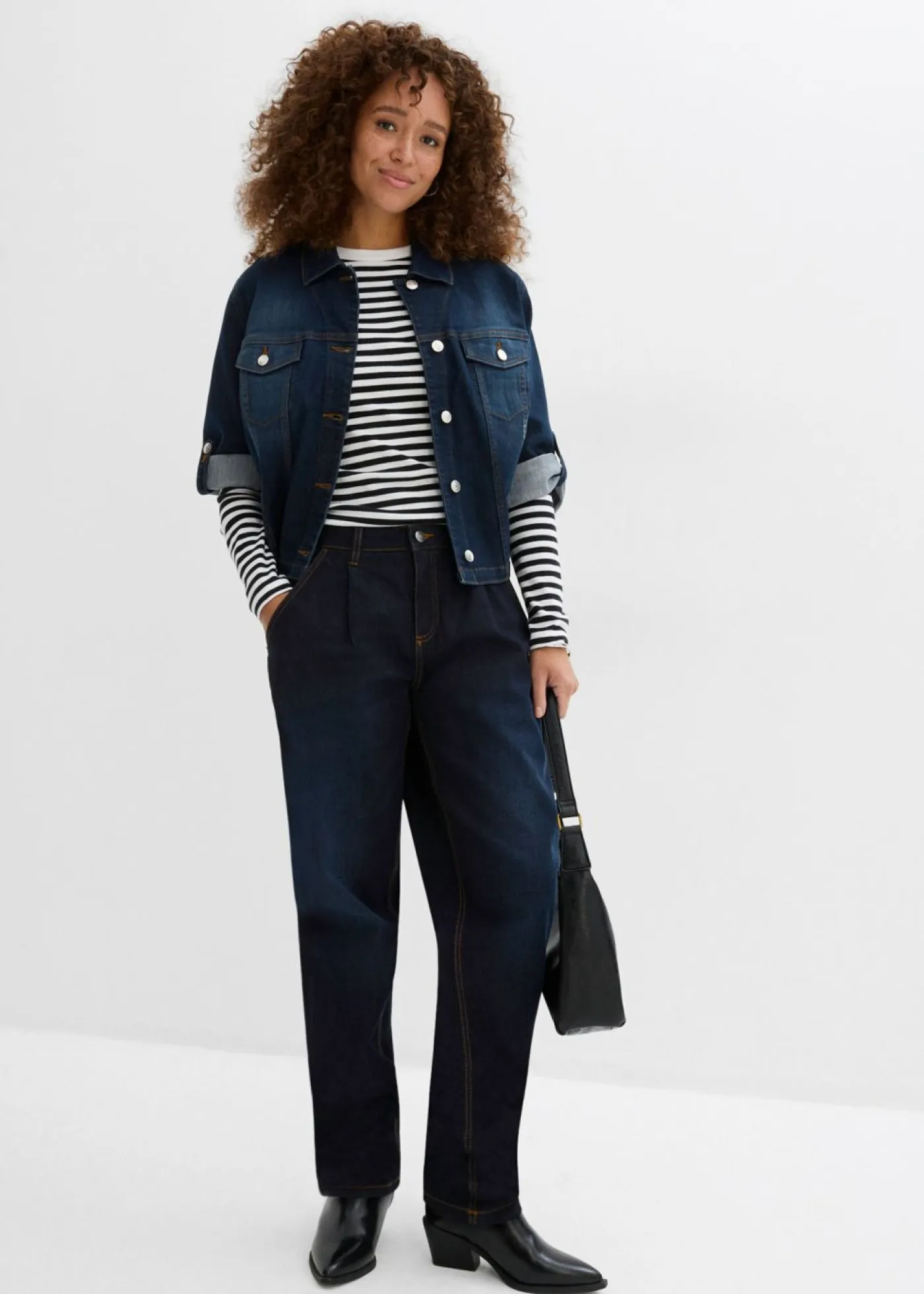 Hot Vaqueros barrel, mid waist, elástico Mujer Vaqueros