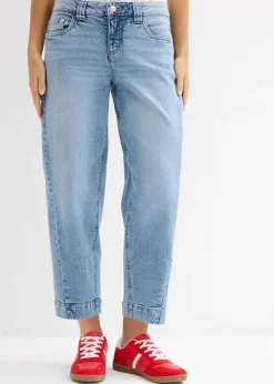 Hot Vaqueros barrel, mid waist, cropped Mujer Tallas Pequeñas