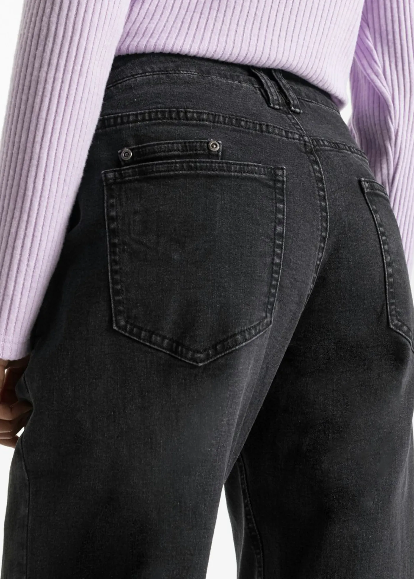 Best Vaqueros barrel, mid waist, elástico Mujer Vaqueros