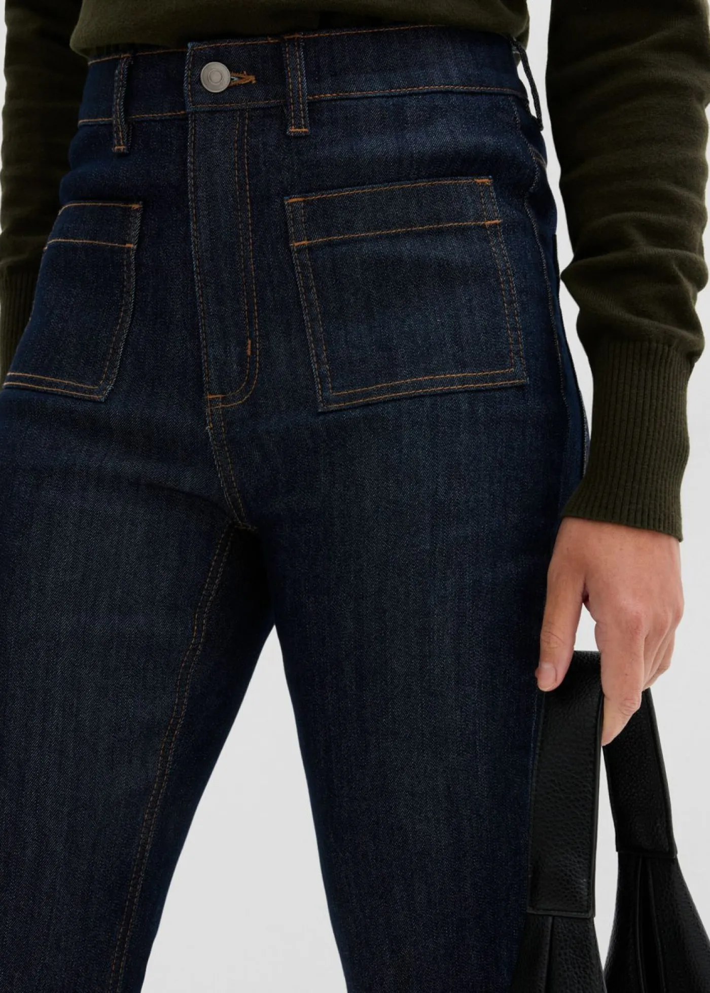Vaqueros bootcut, high waist, cintura cómoda Mujer Tallas Pequeñas