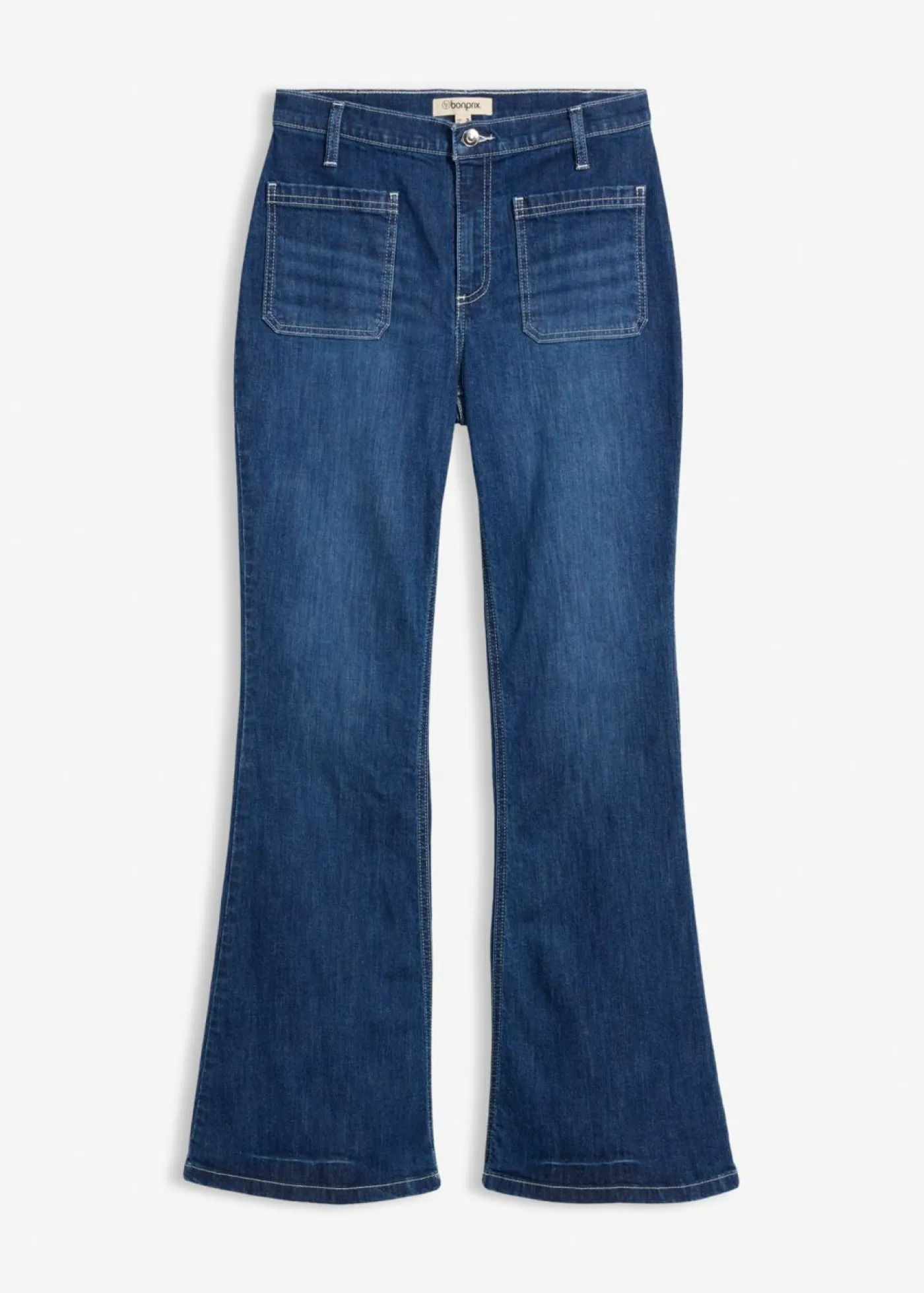 Discount Vaqueros bootcut, high waist, largo completo y elásticos Mujer Tallas Pequeñas|Vaqueros