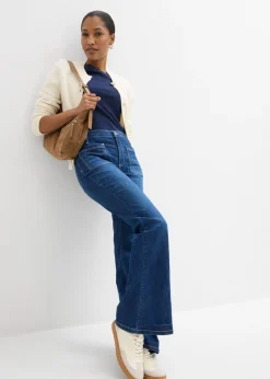 Discount Vaqueros bootcut, high waist, largo completo y elásticos Mujer Tallas Pequeñas|Vaqueros