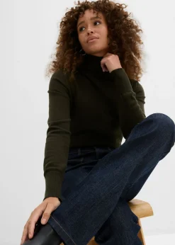 Clearance Vaqueros bootcut, high waist, cintura cómoda Mujer Vaqueros