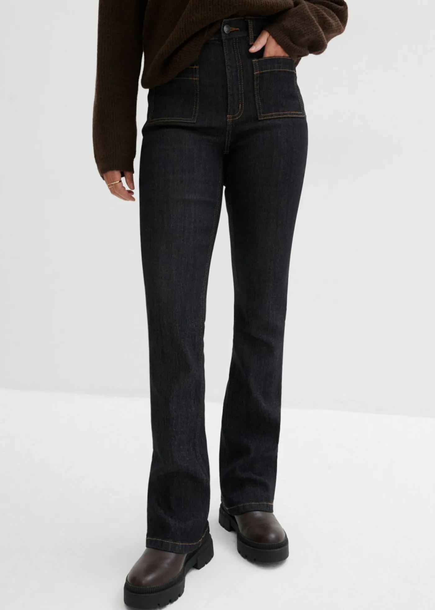 Best Vaqueros bootcut, high waist, cintura cómoda Mujer Tallas Pequeñas|Vaqueros