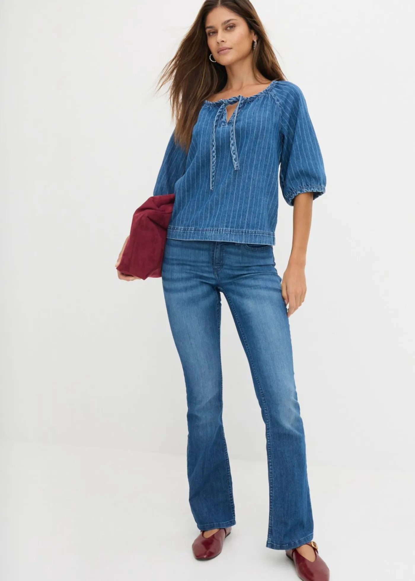 New Vaqueros bootcut mid waist, elásticos Mujer Vaqueros|Tallas Pequeñas