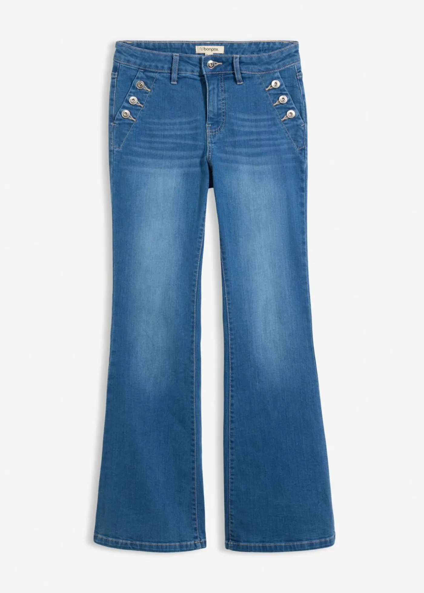 Best Vaqueros bootcut, mid waist, de algodón orgánico Mujer Vaqueros|Tallas Pequeñas