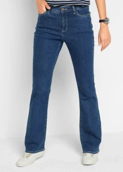 Outlet Vaqueros bootcut, mid waist, de algodón orgánico Mujer Vaqueros