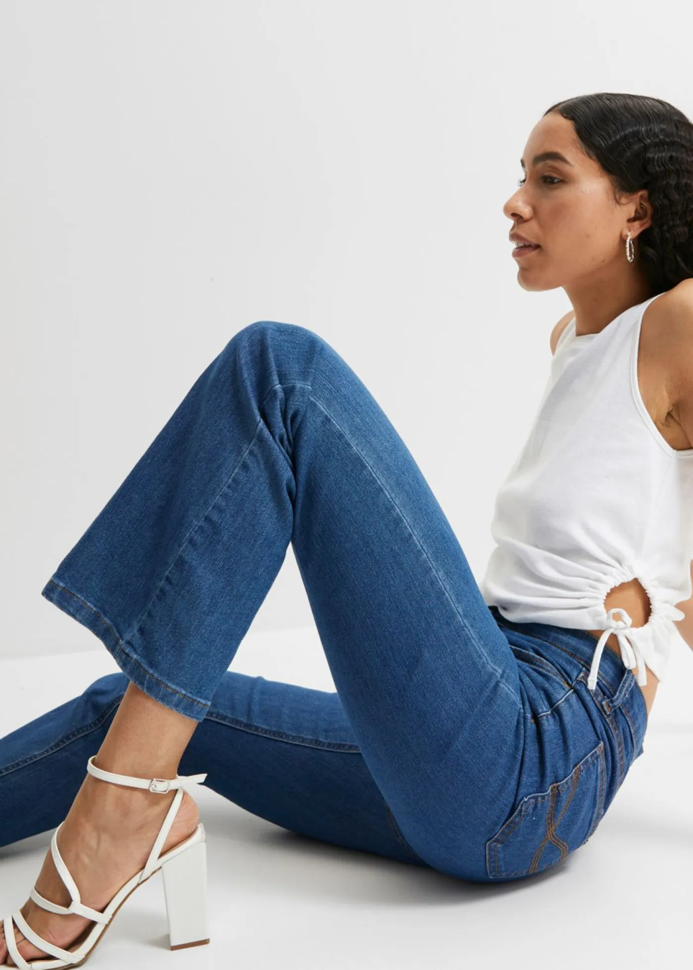 Outlet Vaqueros bootcut mid waist, elásticos Mujer Vaqueros|Tallas Pequeñas