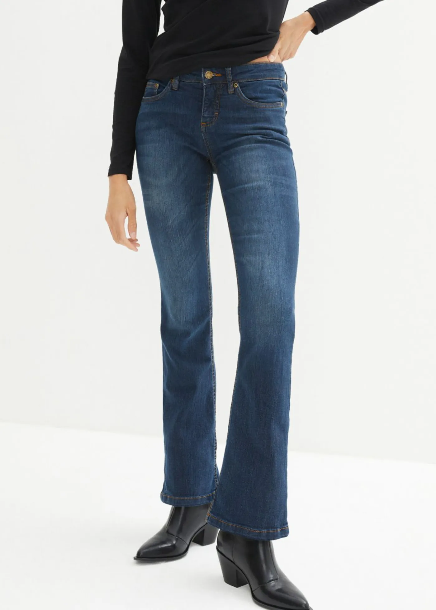 Hot Vaqueros bootcut mid waist, elásticos Mujer Vaqueros|Tallas Pequeñas