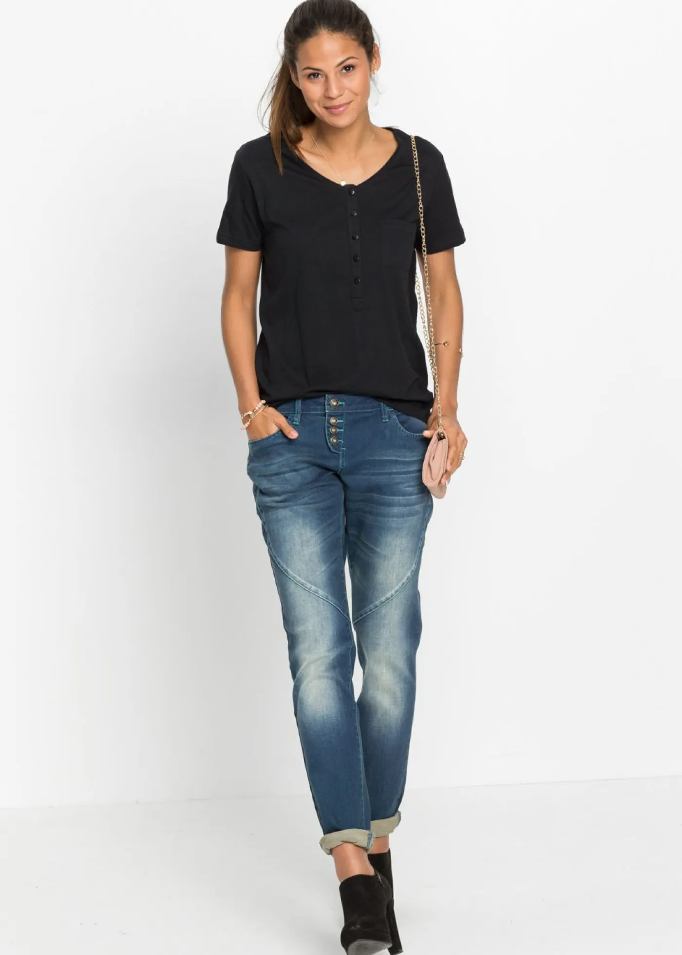 Hot Vaqueros boyfriend, low waist, stretch Mujer Vaqueros