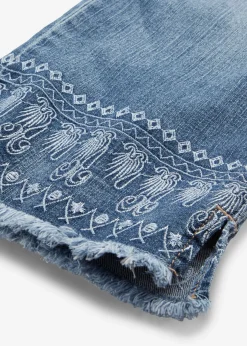 Discount Vaqueros capri con bordado Mujer Vaqueros