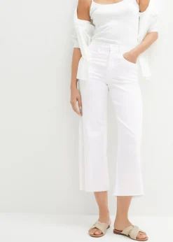 Outlet Vaqueros capri de corte ancho Mujer Vaqueros
