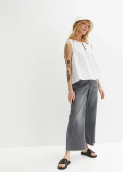Outlet Vaqueros capri de corte ancho Mujer Vaqueros