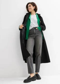 Best Vaqueros capri de talle alto con corte mom Mujer Vaqueros