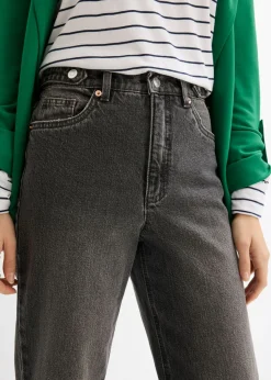 Best Vaqueros capri de talle alto con corte mom Mujer Vaqueros