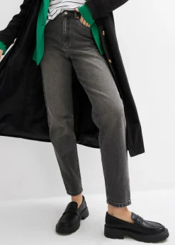 Best Vaqueros capri de talle alto con corte mom Mujer Vaqueros