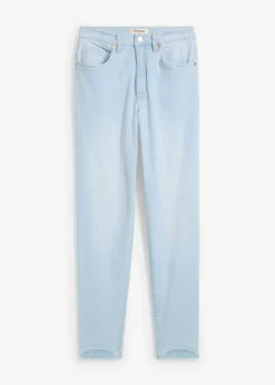 Outlet Vaqueros capri de talle alto con corte mom Mujer Vaqueros