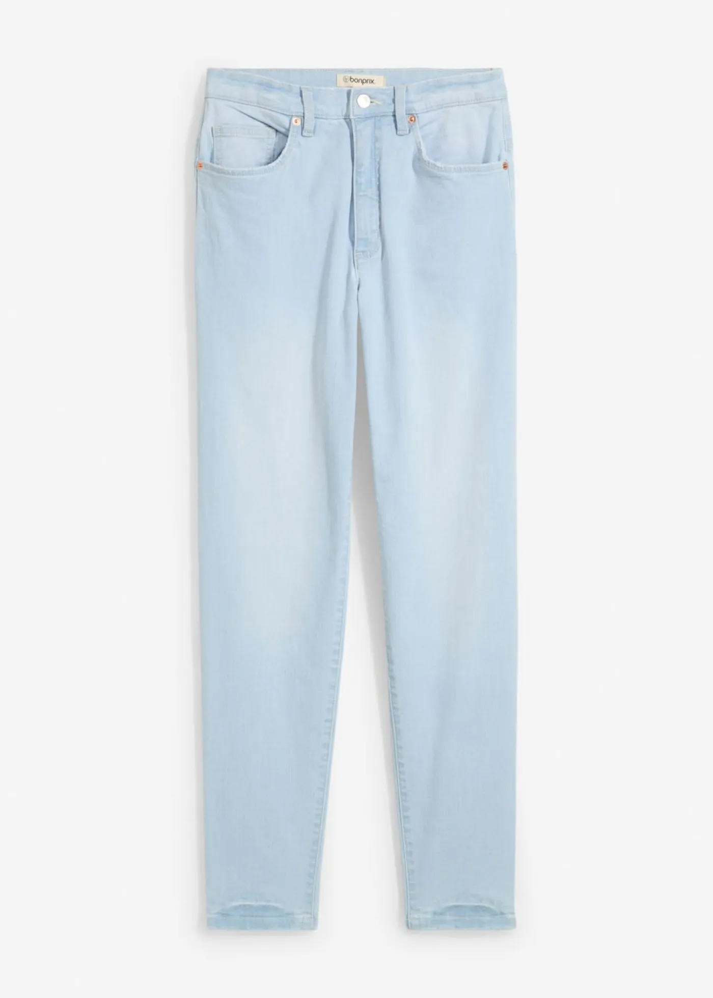 Outlet Vaqueros capri de talle alto con corte mom Mujer Vaqueros