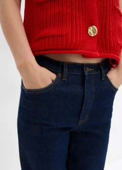 New Vaqueros capri de talle alto con corte mom Mujer Vaqueros