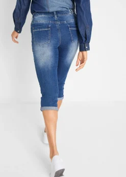 Hot Vaqueros capri de talle medio con corte recto Mujer Vaqueros