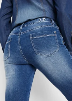 Hot Vaqueros capri de talle medio con corte recto Mujer Vaqueros