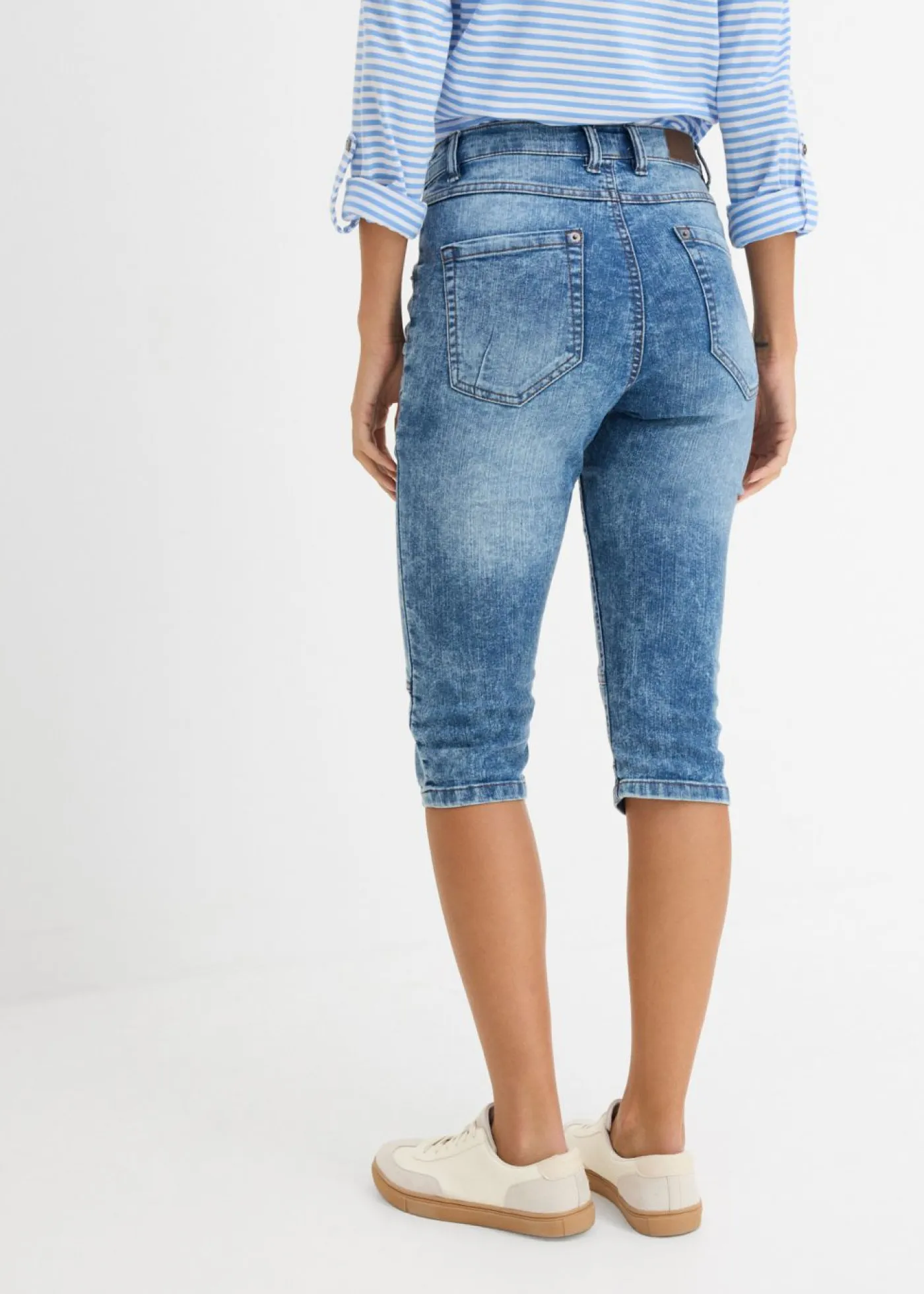 Outlet Vaqueros capri elásticos Mujer Vaqueros
