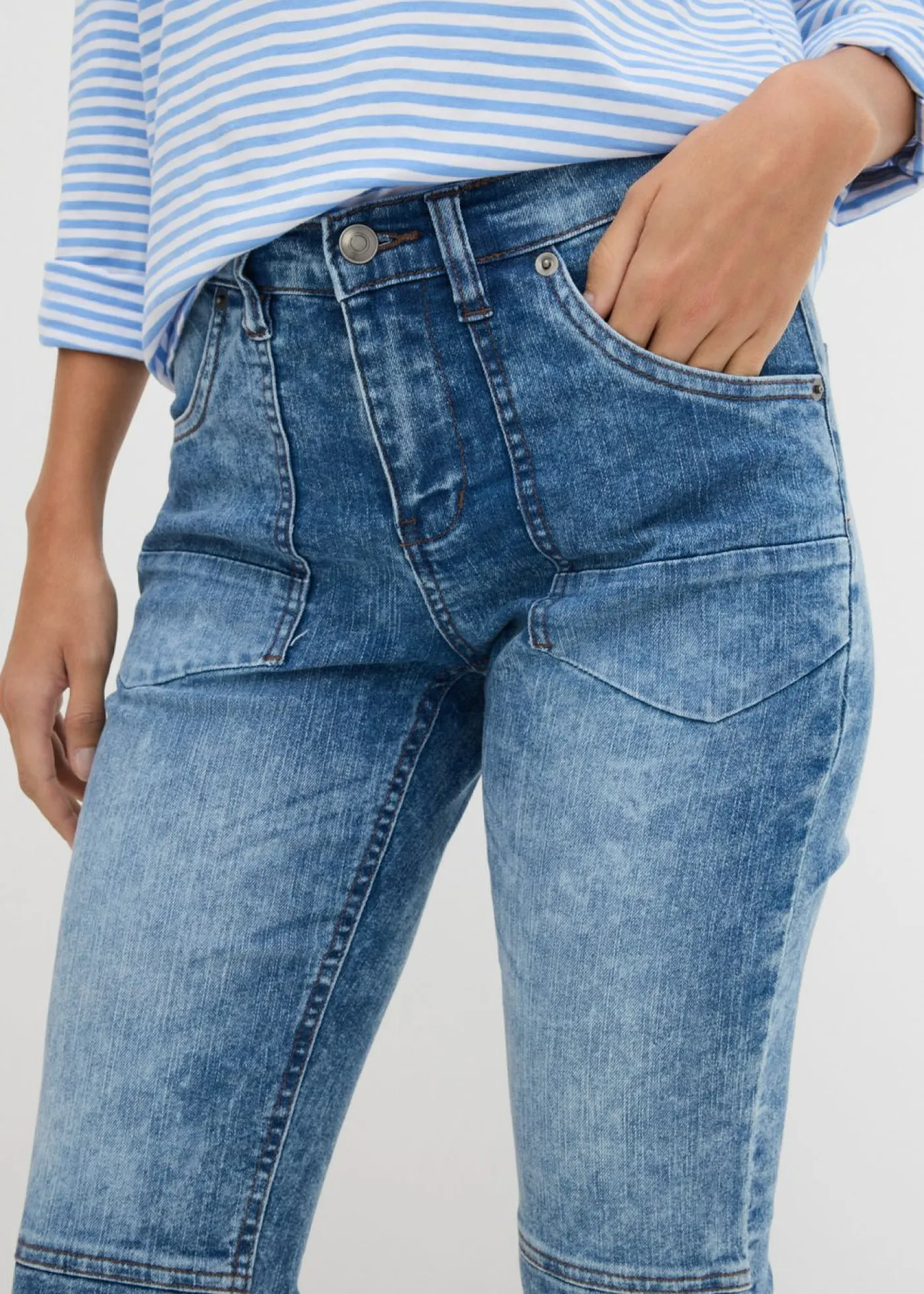 Outlet Vaqueros capri elásticos Mujer Vaqueros