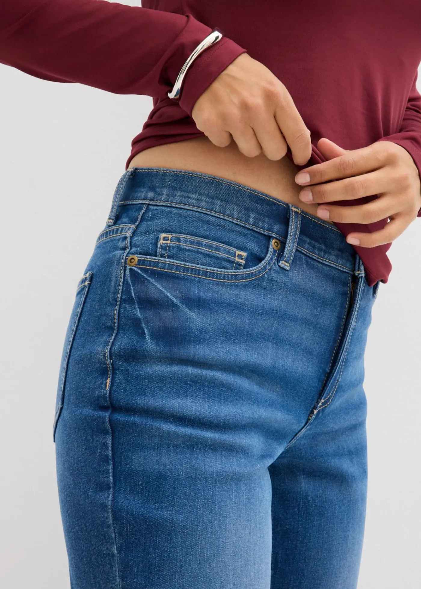 Discount Vaqueros con corte bootcut y talle medio Mujer Vaqueros