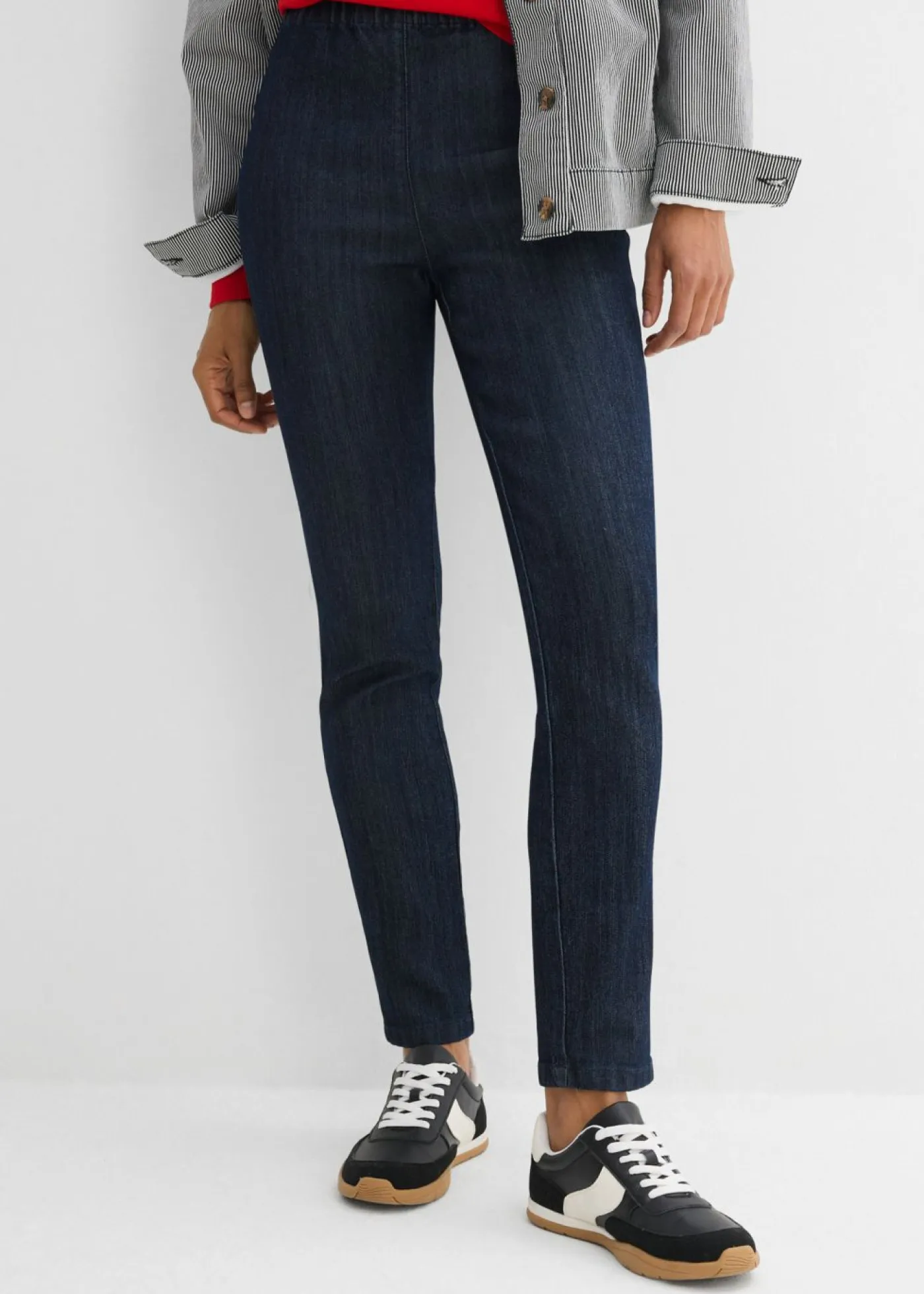 Best Vaqueros con corte slim, talle alto y largo cropped Mujer Tallas Pequeñas|Vaqueros