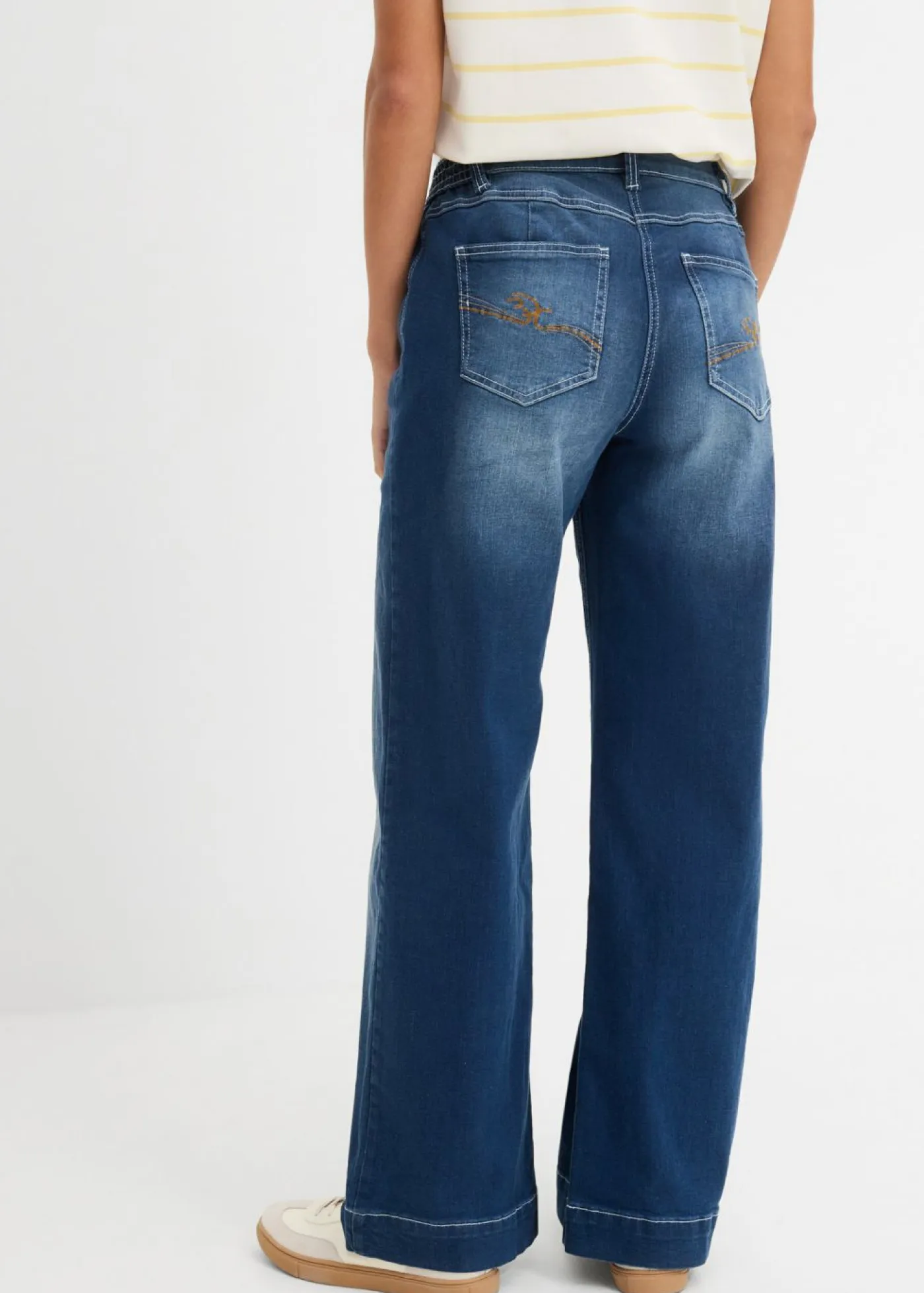 Clearance Vaqueros con pernera ancha, mid waist, con cintura cómoda Mujer Vaqueros