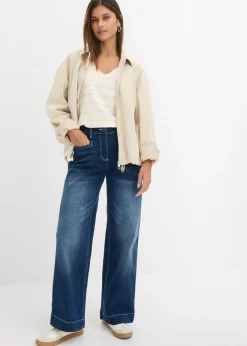 Clearance Vaqueros con pernera ancha, mid waist, con cintura cómoda Mujer Vaqueros